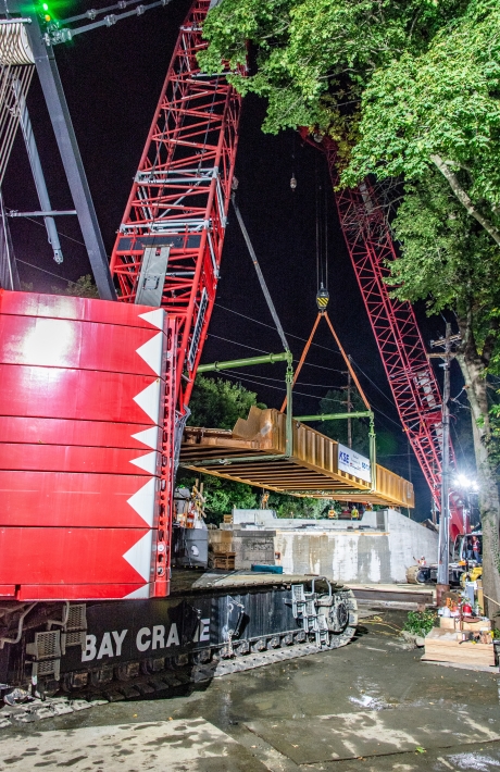 Crane lifting material for Buckram Road Bridge