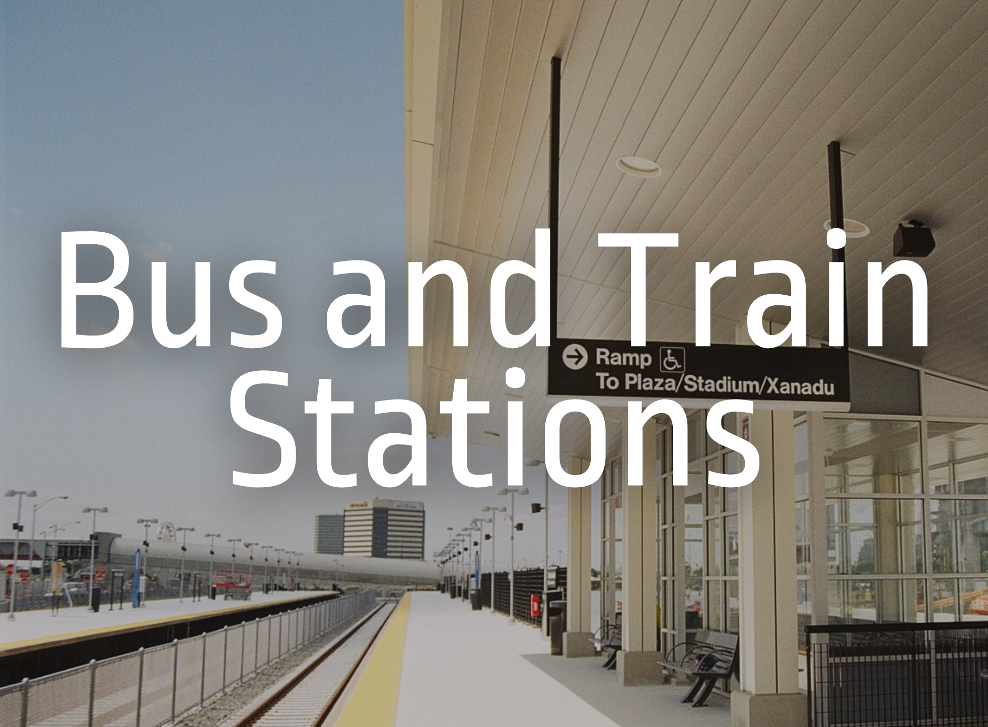 Platform of a train station