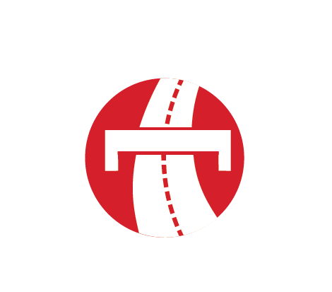 Railroad red and white graphic