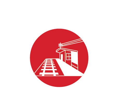 Facilities red and white graphic