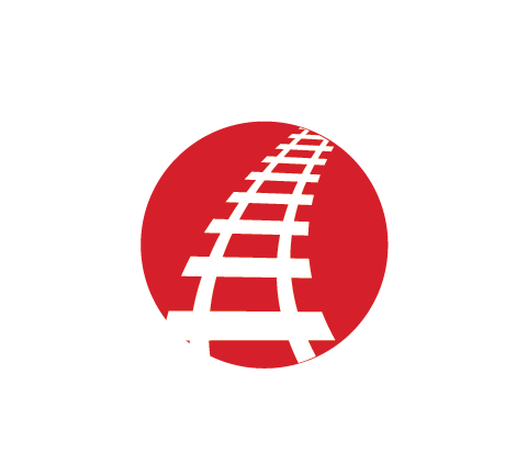 Track red and white graphic