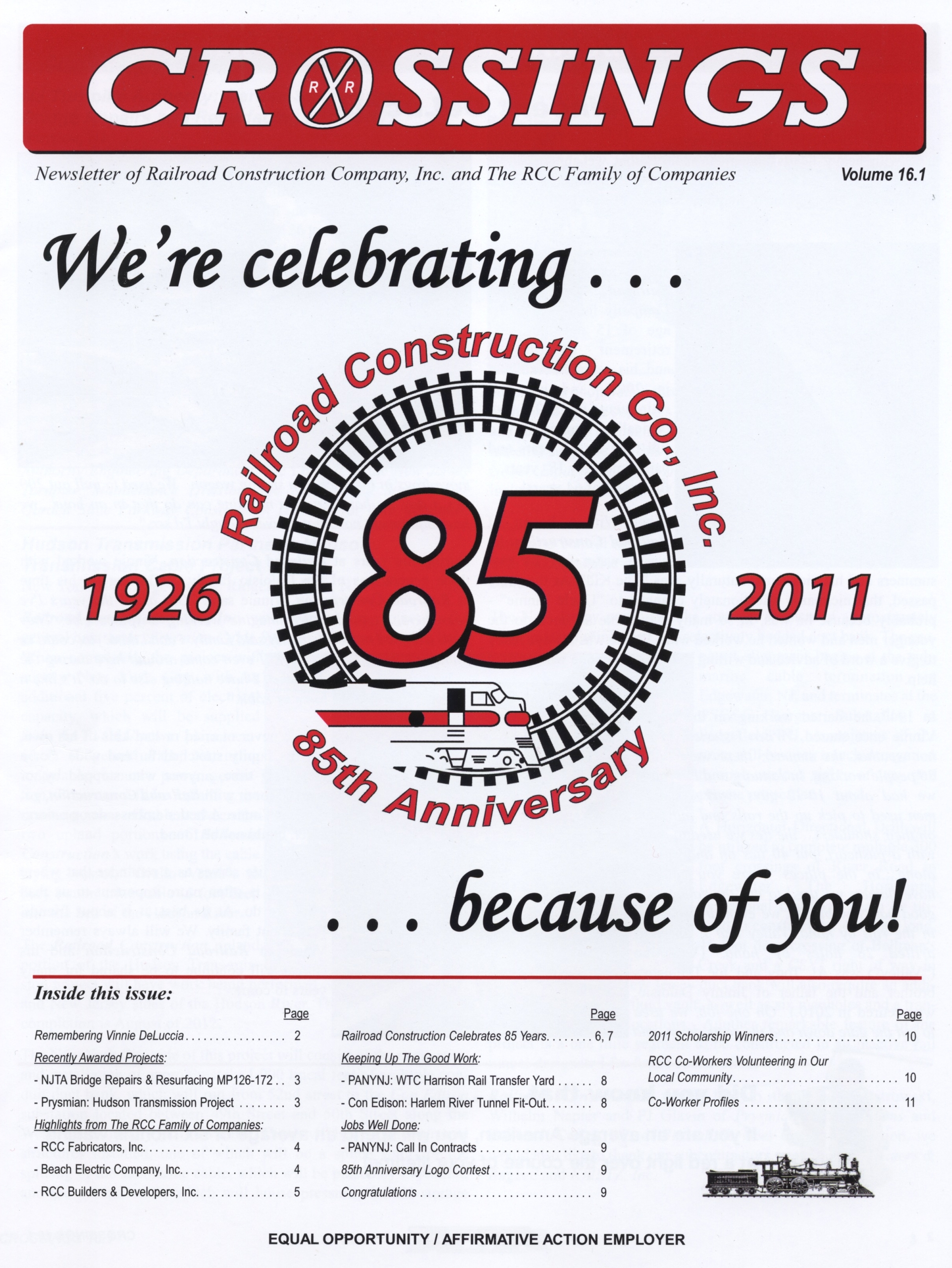 Crossings 85th newsletter