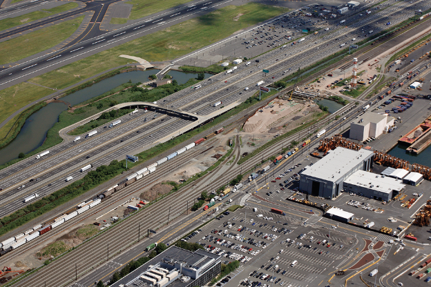Birds eye view of Corbin Street Yard