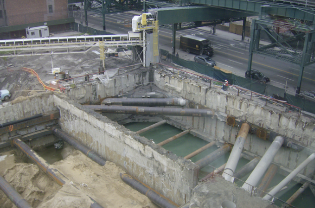 Birds eye view of sunnyside rail yard