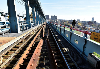 Benjamin Franklin Bridge Track view