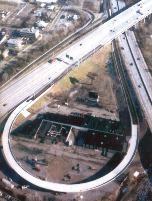 Birds eye view of Lakawanna Avenue tracks