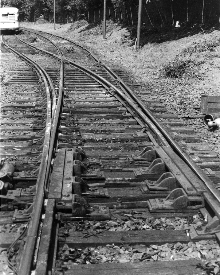 black and white track